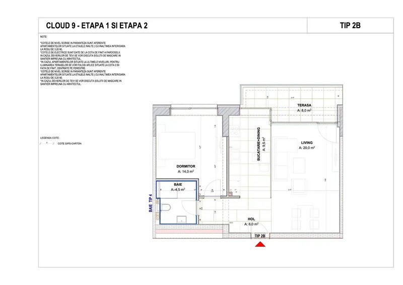 Nord Apartament 2 camere direct dezvoltator - Zona de Nord