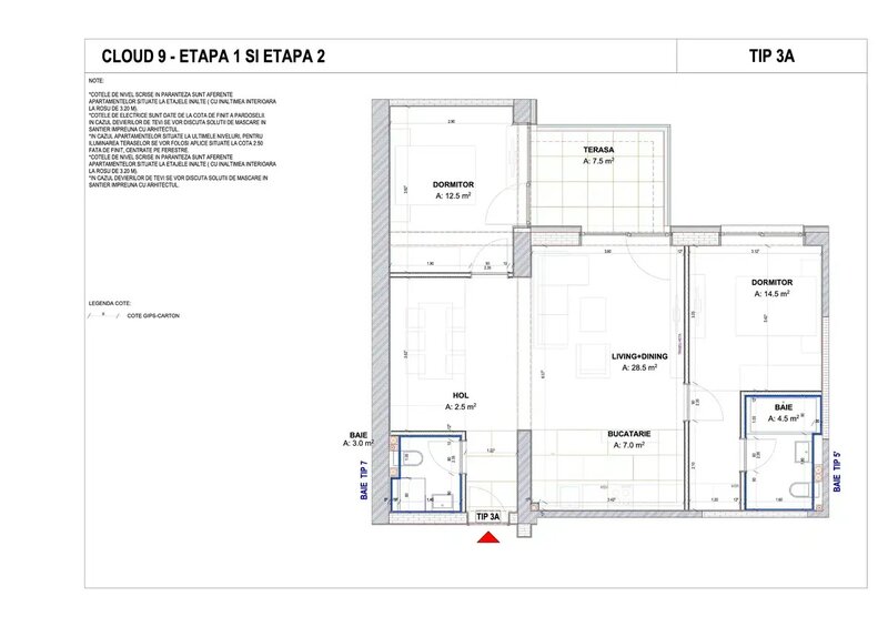 Apartament 3 camere